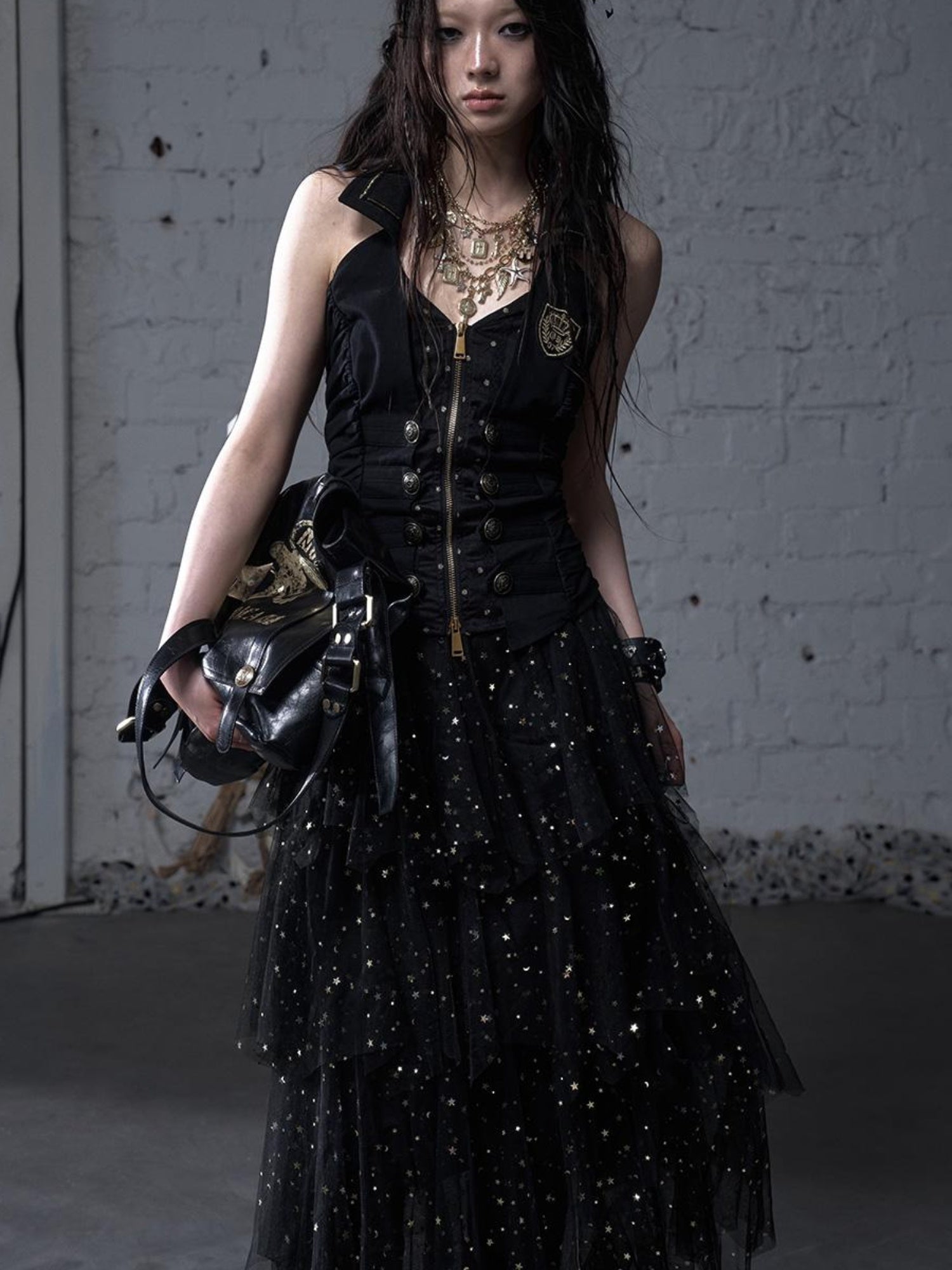 Ballet Pure Sexy Star Layered Tulle Midi Dress