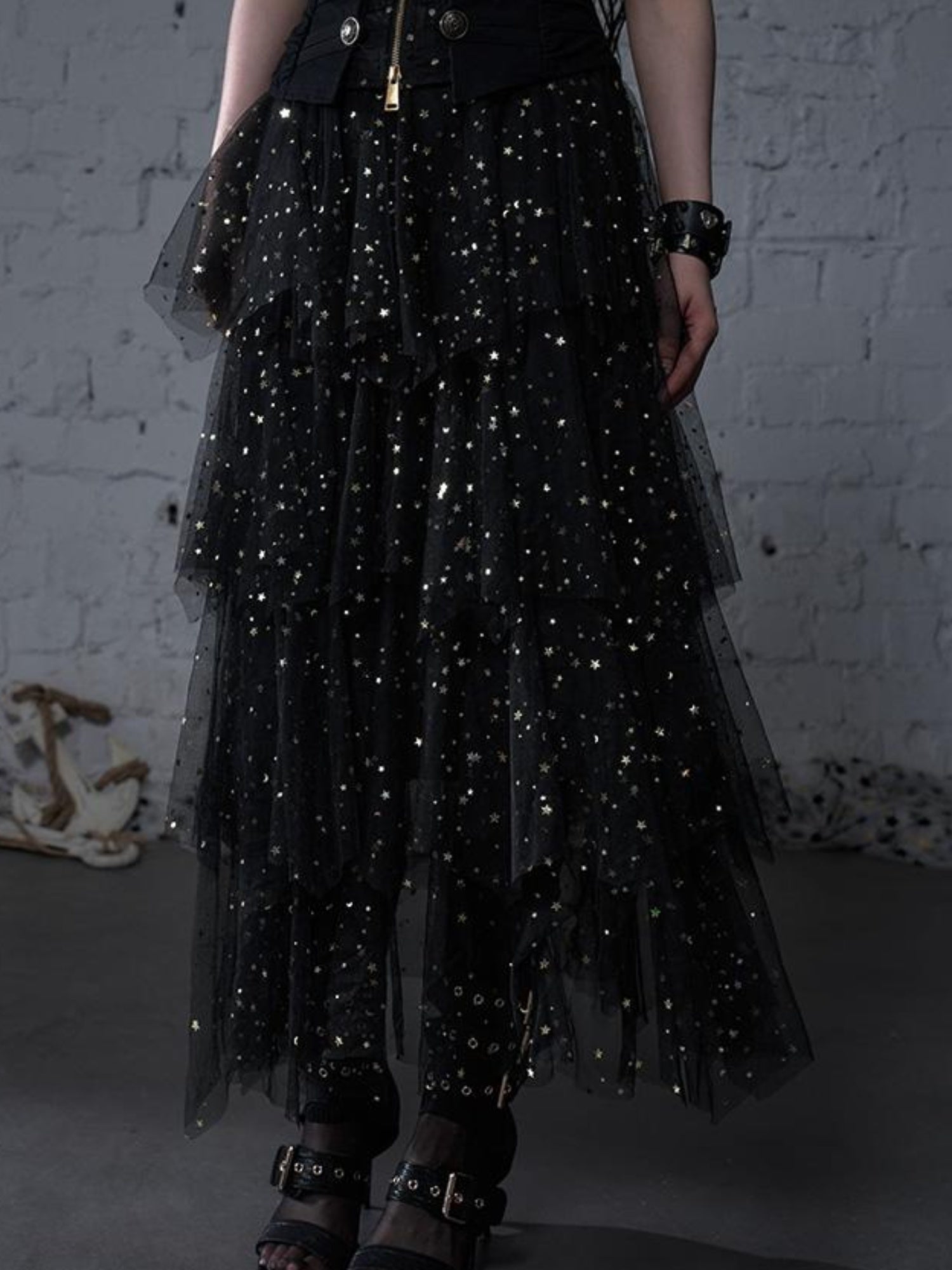 Ballet Pure Sexy Star Layered Tulle Midi Dress
