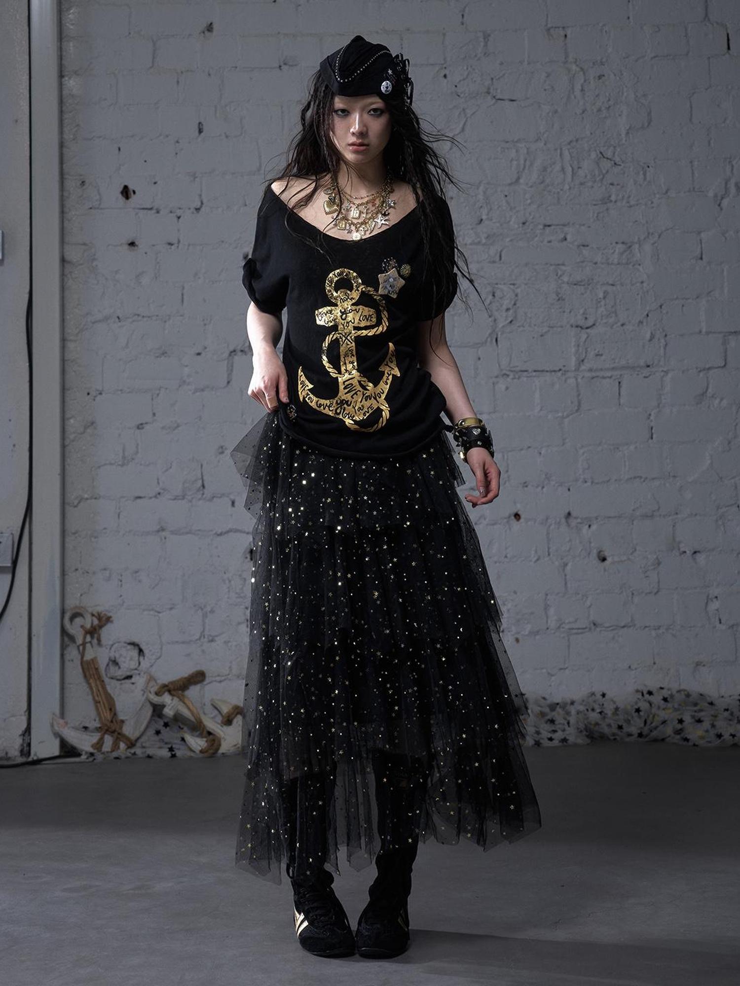 Ballet Pure Sexy Star Layered Tulle Midi Dress