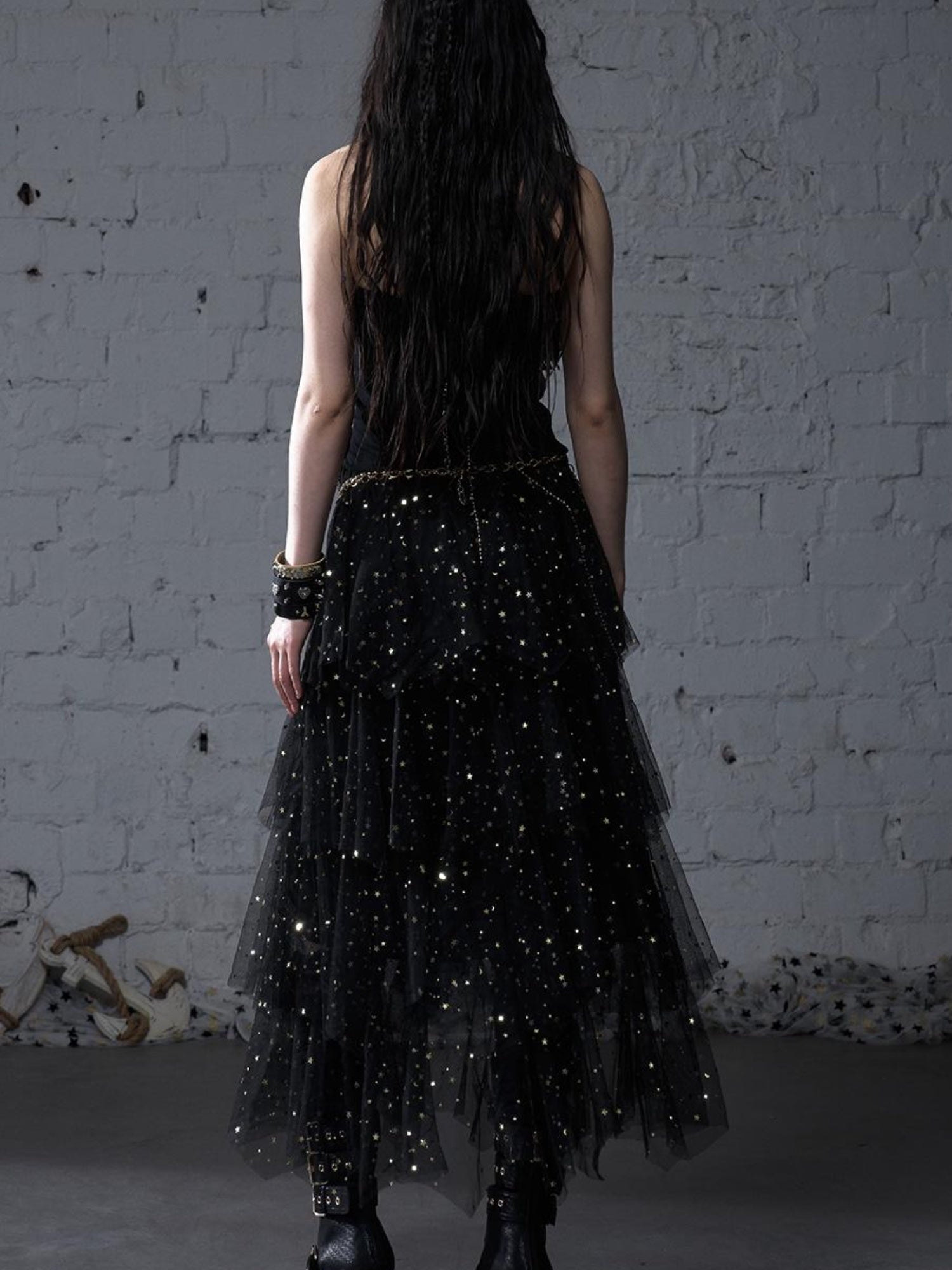 Ballet Pure Sexy Star Layered Tulle Midi Dress