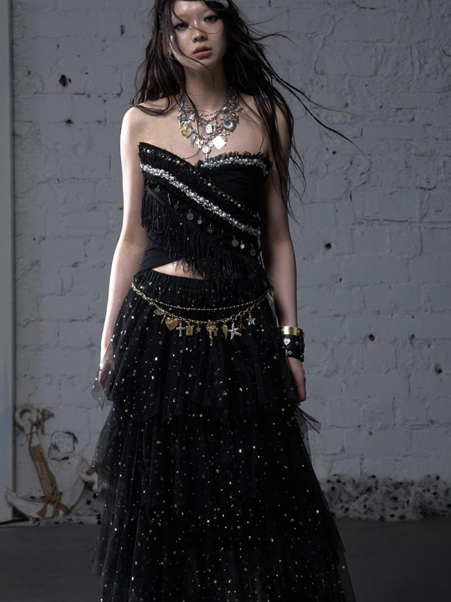 Ballet Pure Sexy Star Layered Tulle Midi Dress