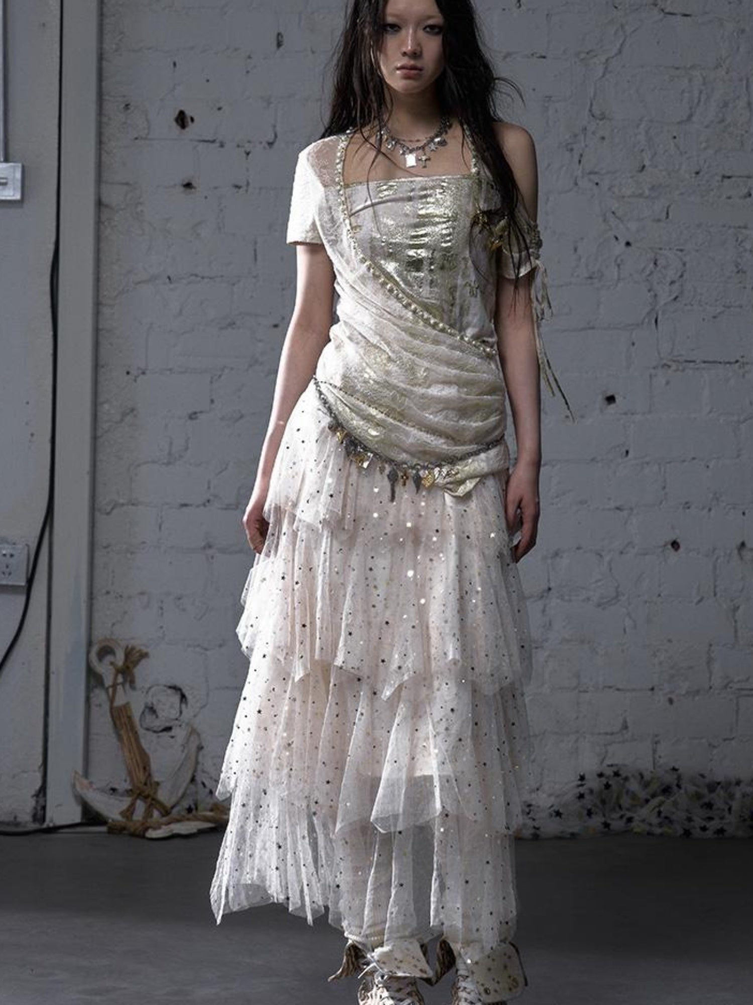 Ballet Pure Sexy Star Layered Tulle Midi Dress