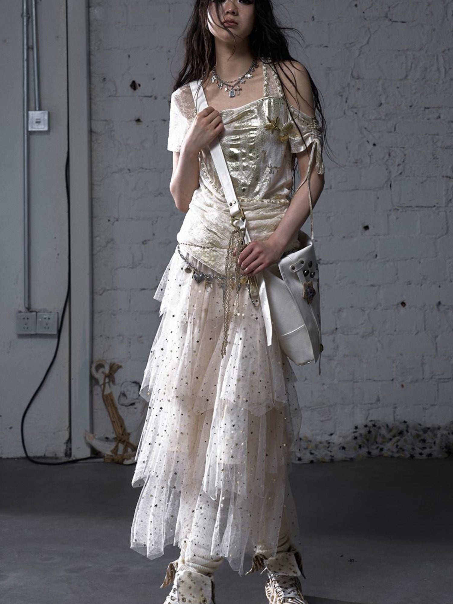 Ballet Pure Sexy Star Layered Tulle Midi Dress