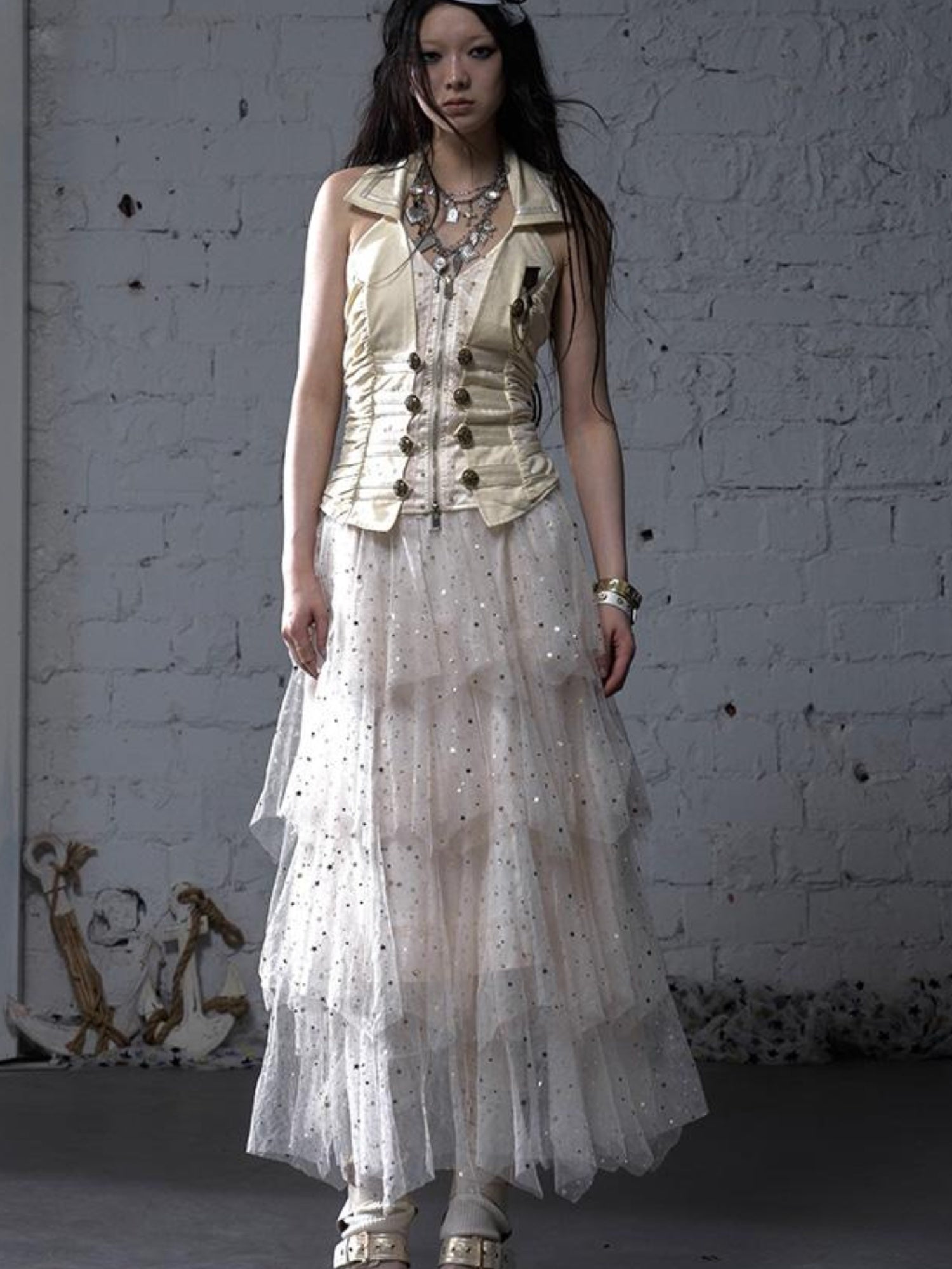 Ballet Pure Sexy Star Layered Tulle Midi Dress