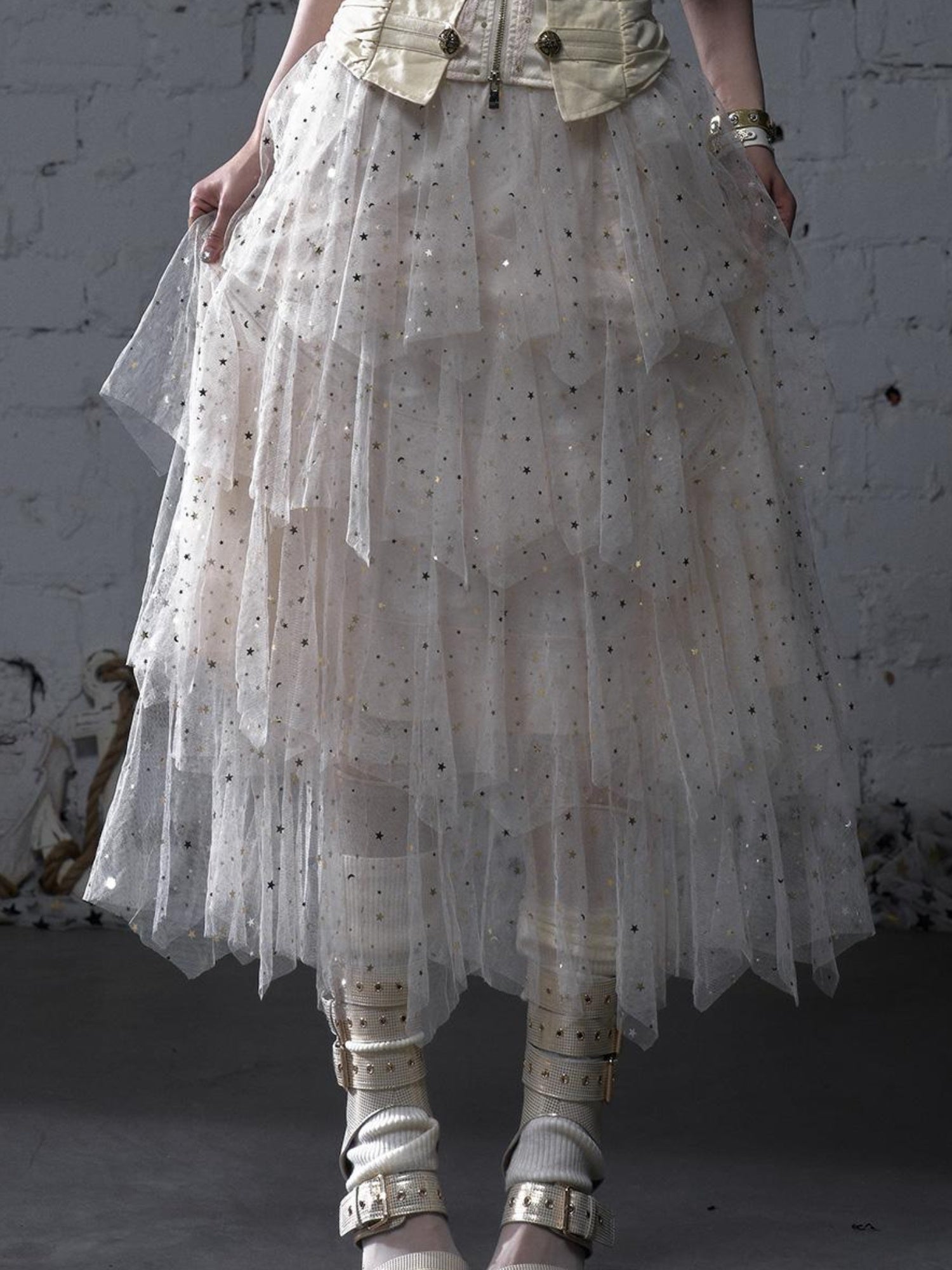 Ballet Pure Sexy Star Layered Tulle Midi Dress