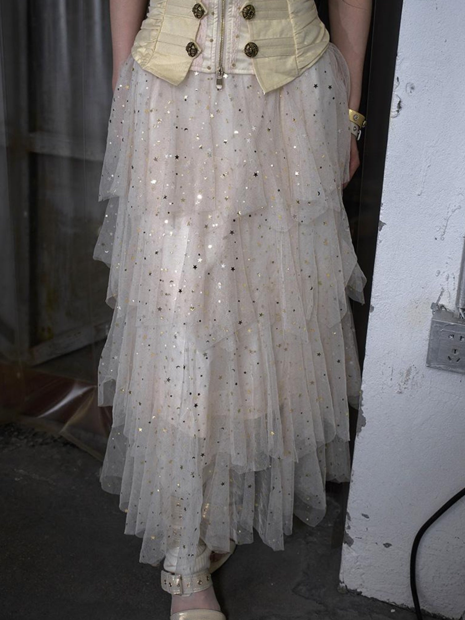 Ballet Pure Sexy Star Layered Tulle Midi Dress