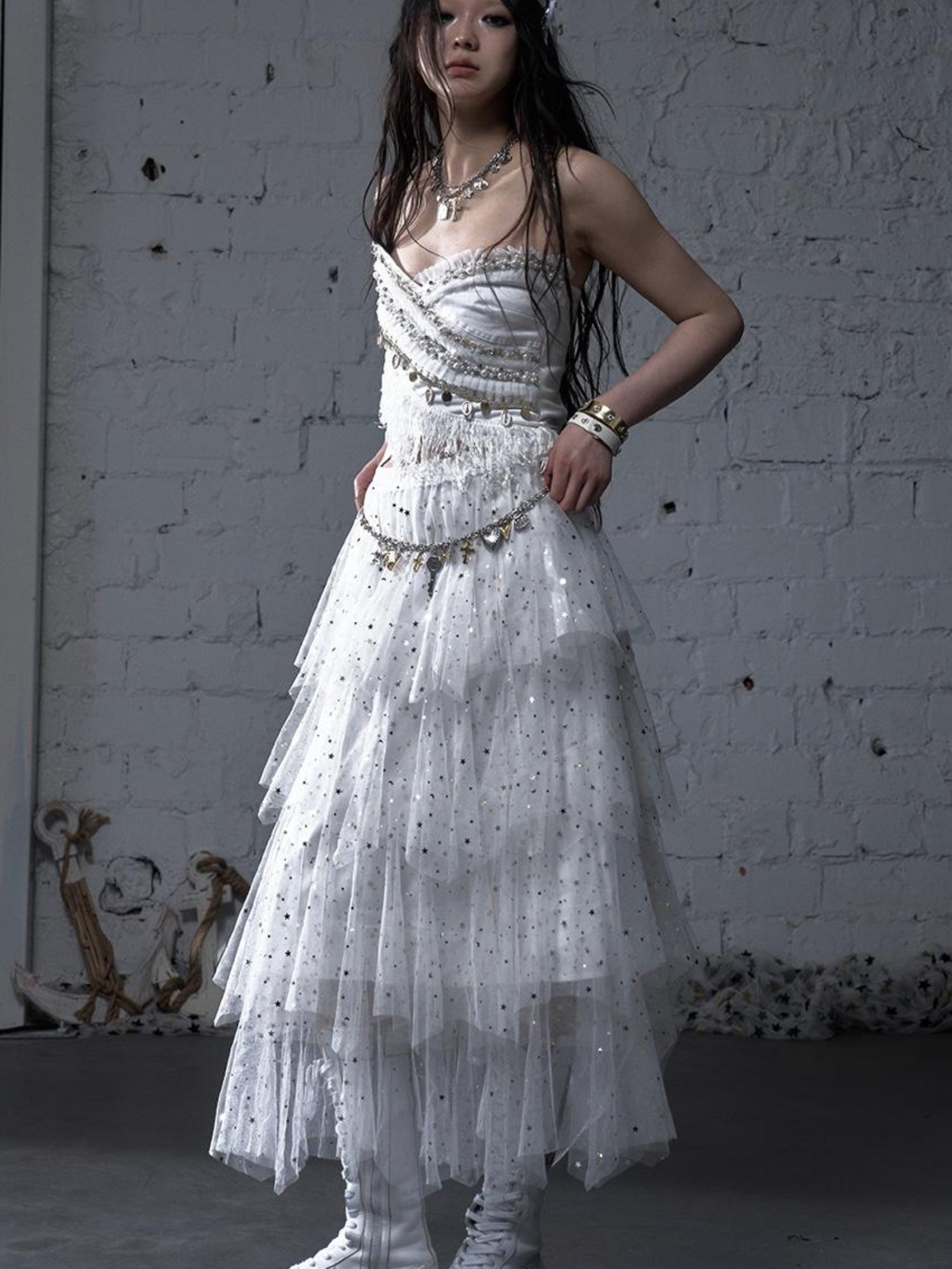 Ballet Pure Sexy Star Layered Tulle Midi Dress