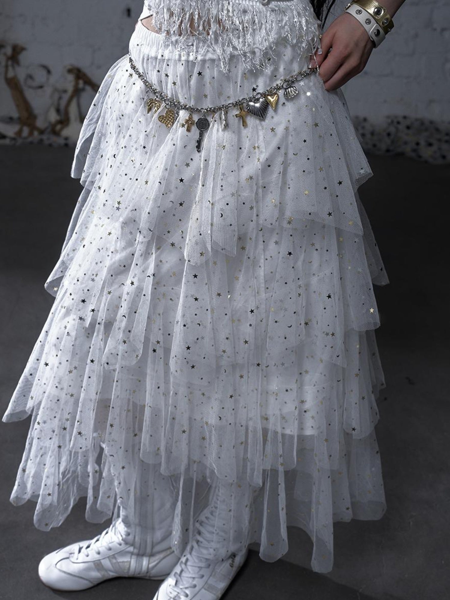 Ballet Pure Sexy Star Layered Tulle Midi Dress