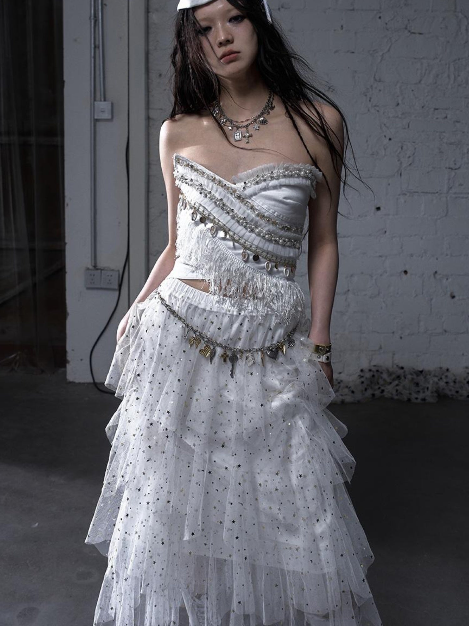 Ballet Pure Sexy Star Layered Tulle Midi Dress