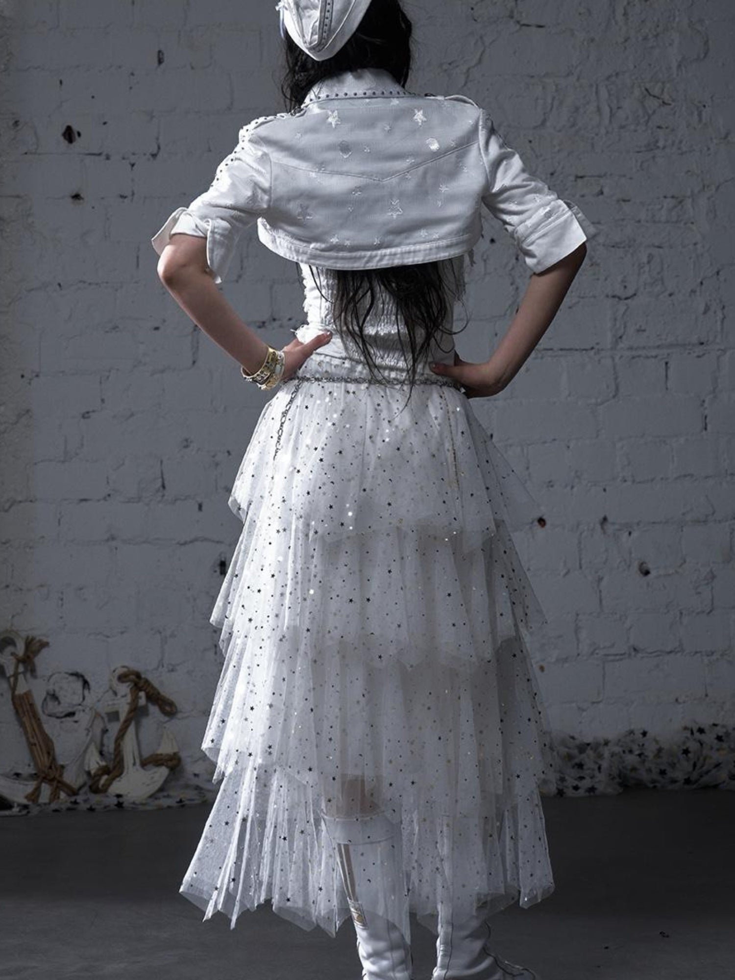 Ballet Pure Sexy Star Layered Tulle Midi Dress