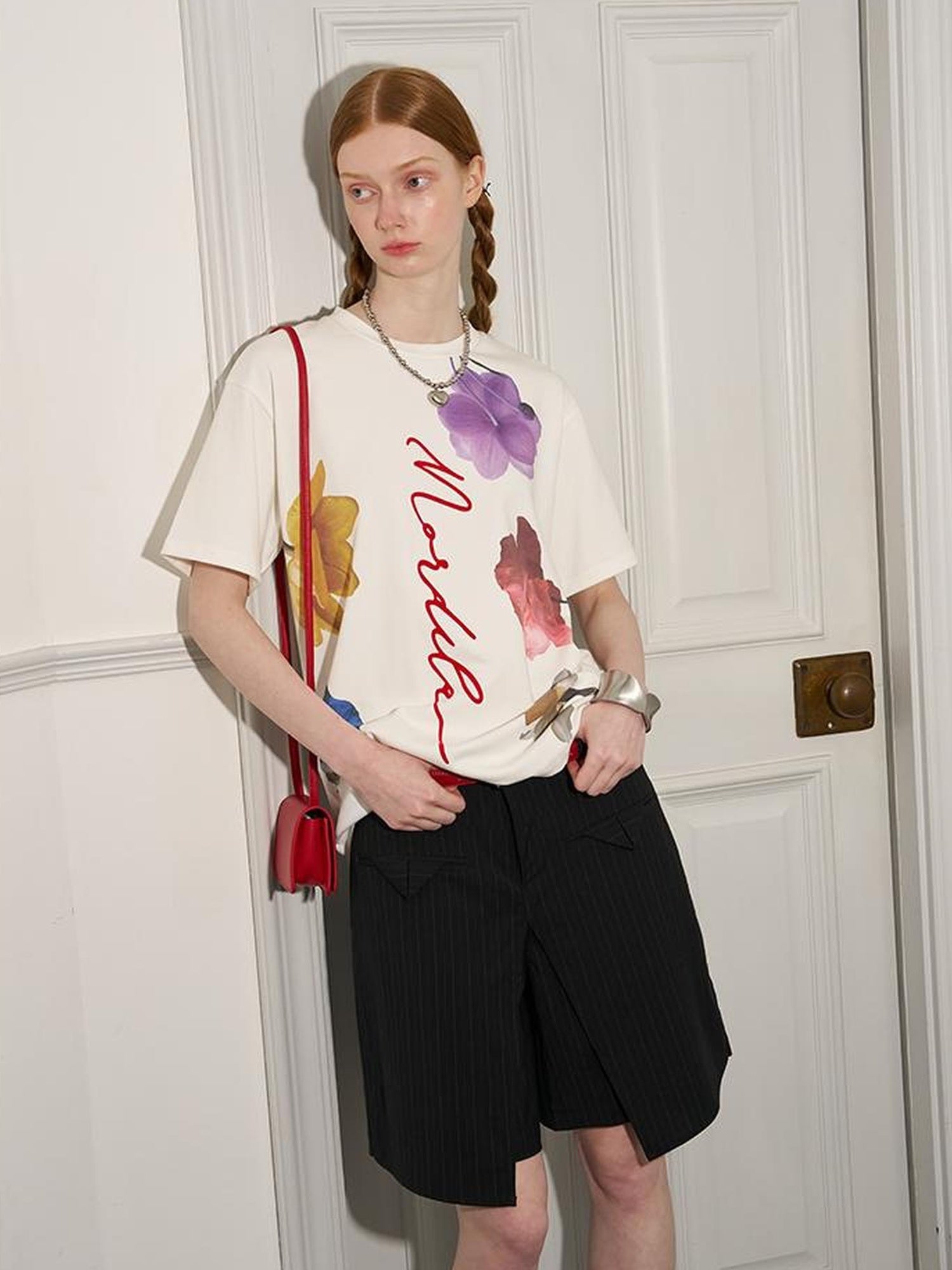 DIDDI MODA Banana Striped Loose Fit Shorts