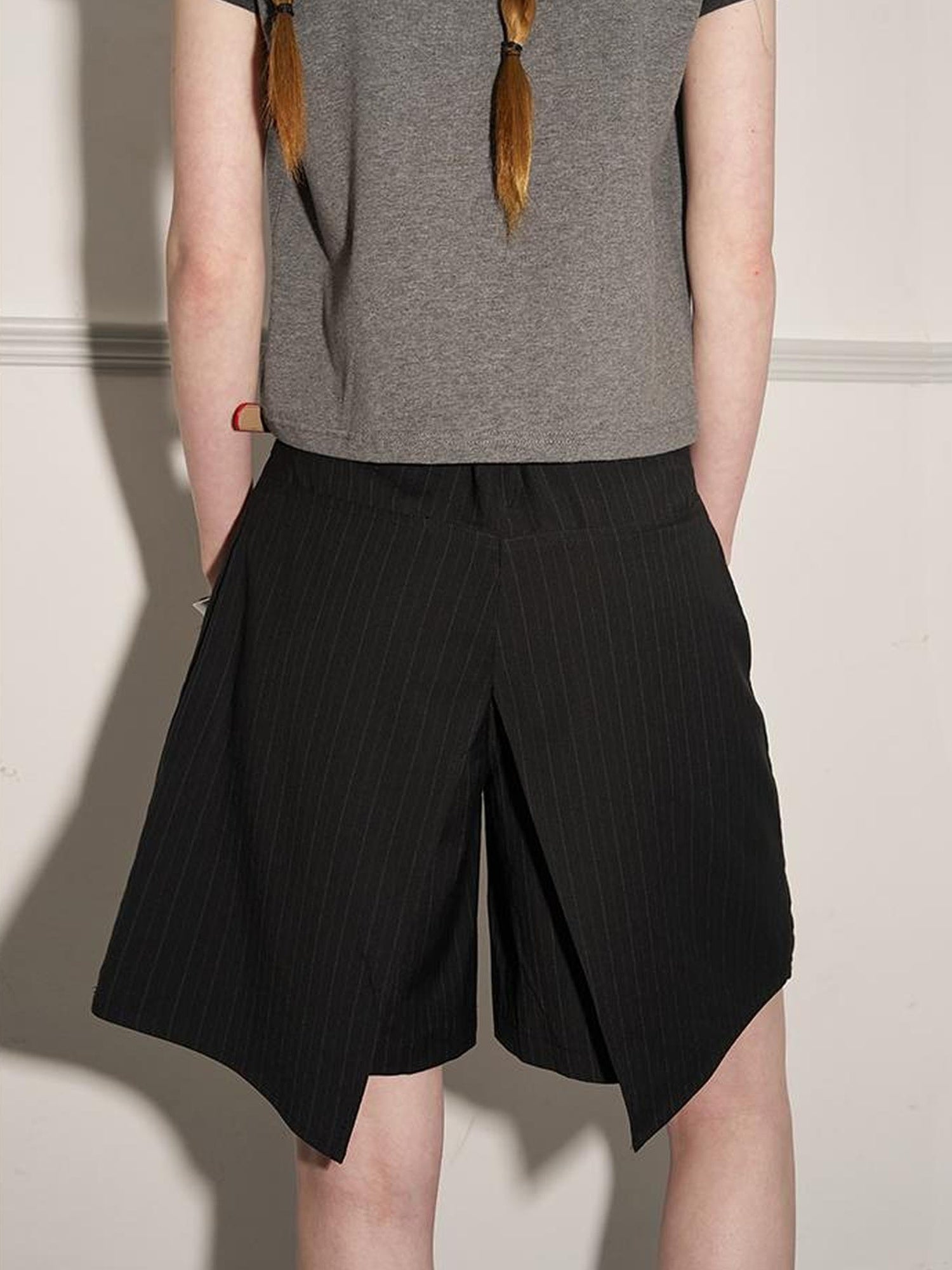 DIDDI MODA Banana Striped Loose Fit Shorts