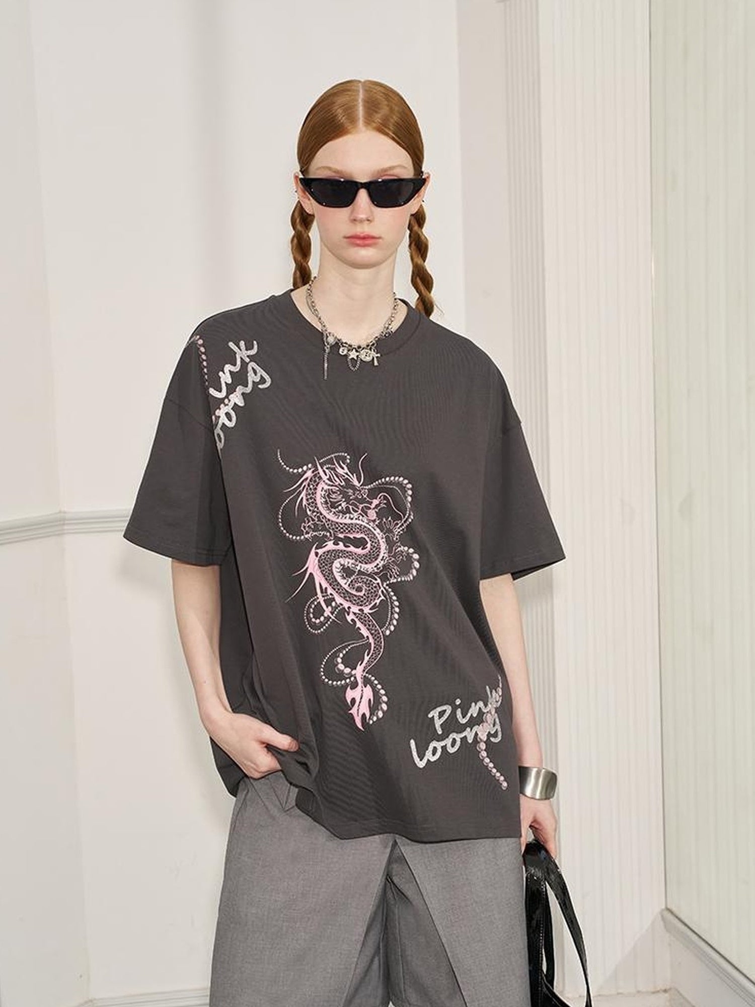 DIDDI MODA Banana Striped Loose Fit Shorts