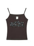 Brittany Becky Skull Embroidered Ribbed Tank Top