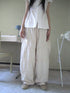 ang project Vintage Wide Leg Trousers With Adjustable Waist Tie