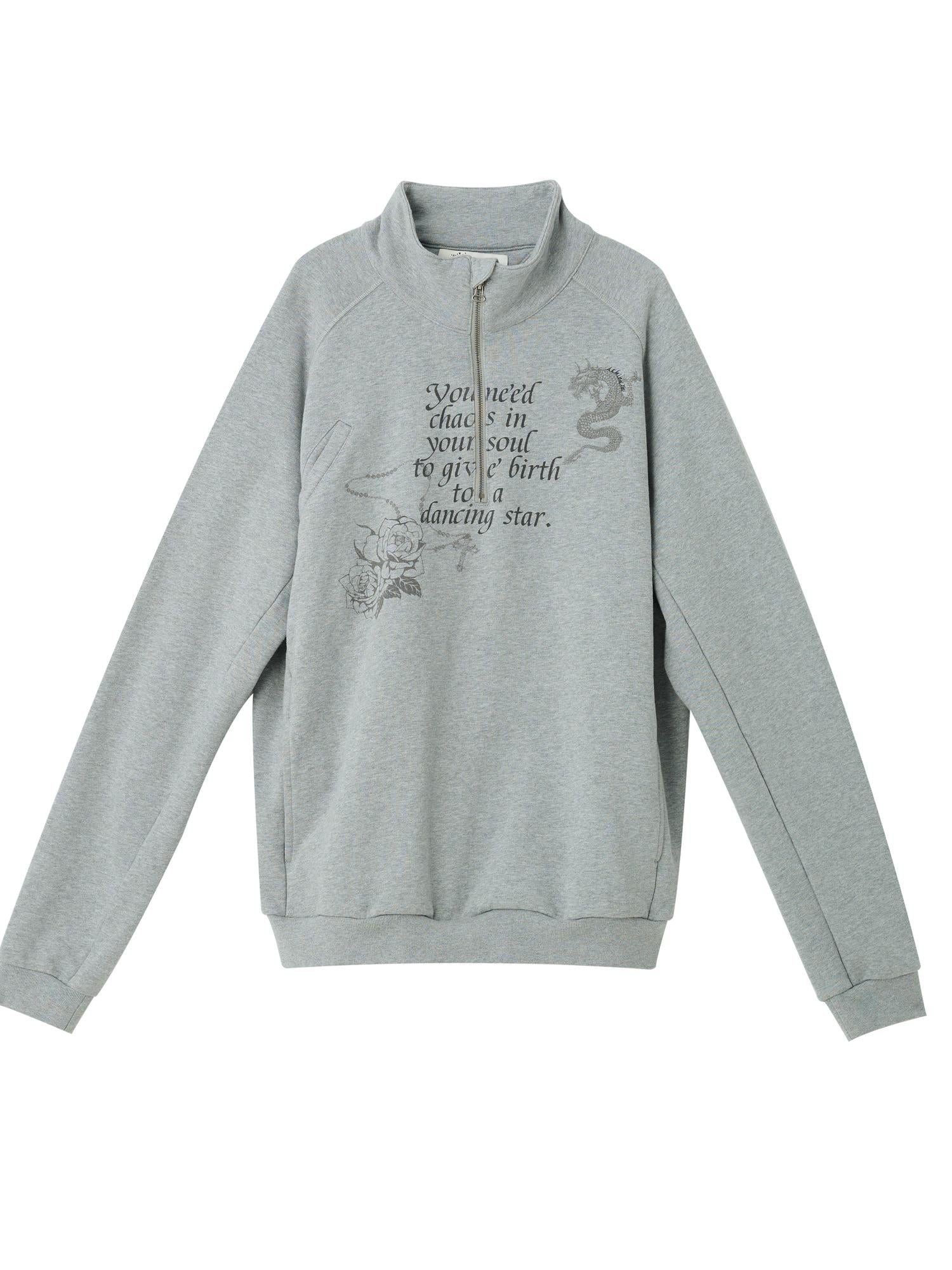 Achihara Genesis Coastal Dragon Print Sweatshirt