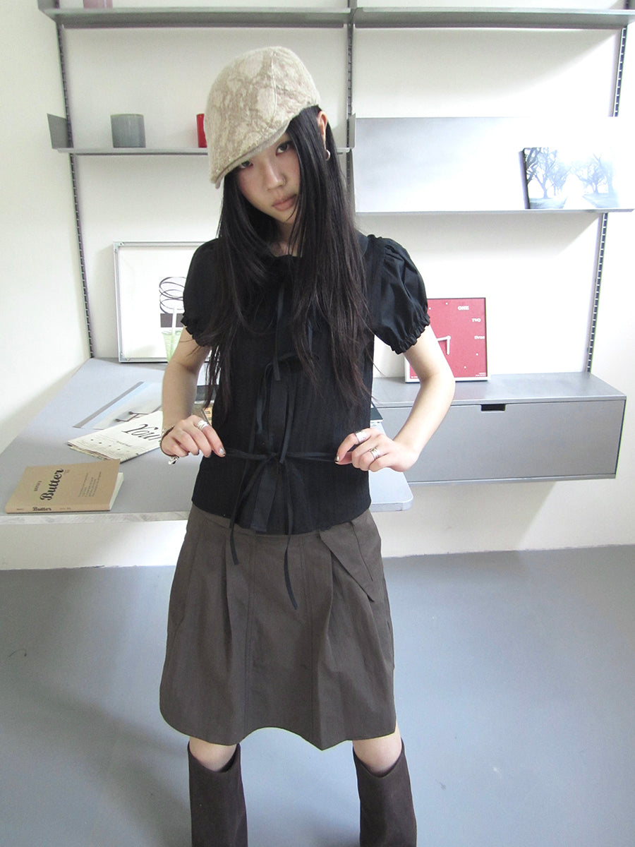 ang project Vintage Embroidery Doll Collar Short Sleeve Shirt