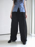 ang project Vintage Wide Leg Trousers With Adjustable Waist Tie