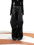 UpdateNN NORTH NODE Deconstructed Tapered PU Pants With Draping