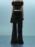 Ethereal Threads Asymmetric Chiffon Palazzo Pants