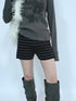 ang project Retro Stripe Knit High Waist Stretch Shorts