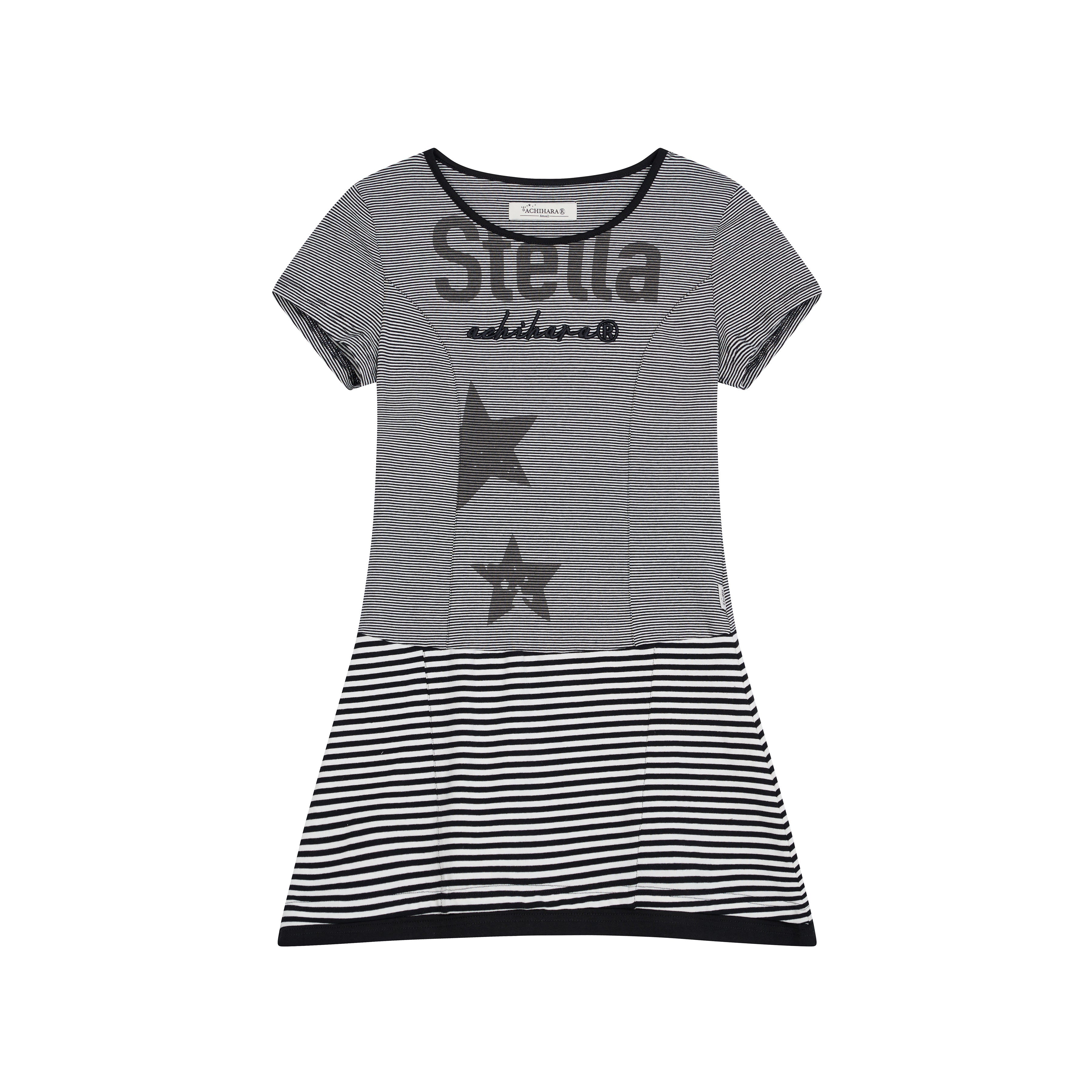 Achihara Stella Stolen Romance Short Sleeve Striped Dress
