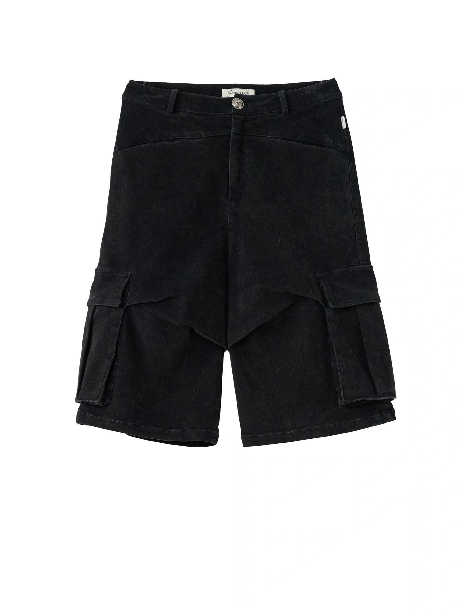 Stretch Cotton Cargo Capri Pants