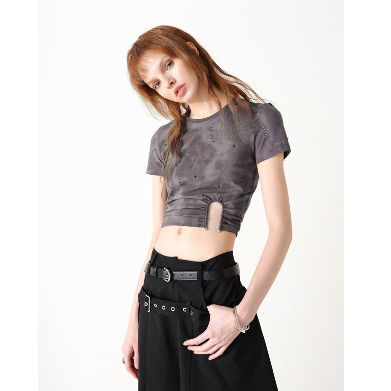 UpdateNN NORTH NODE Cropped High Waist Slim Fit Tee