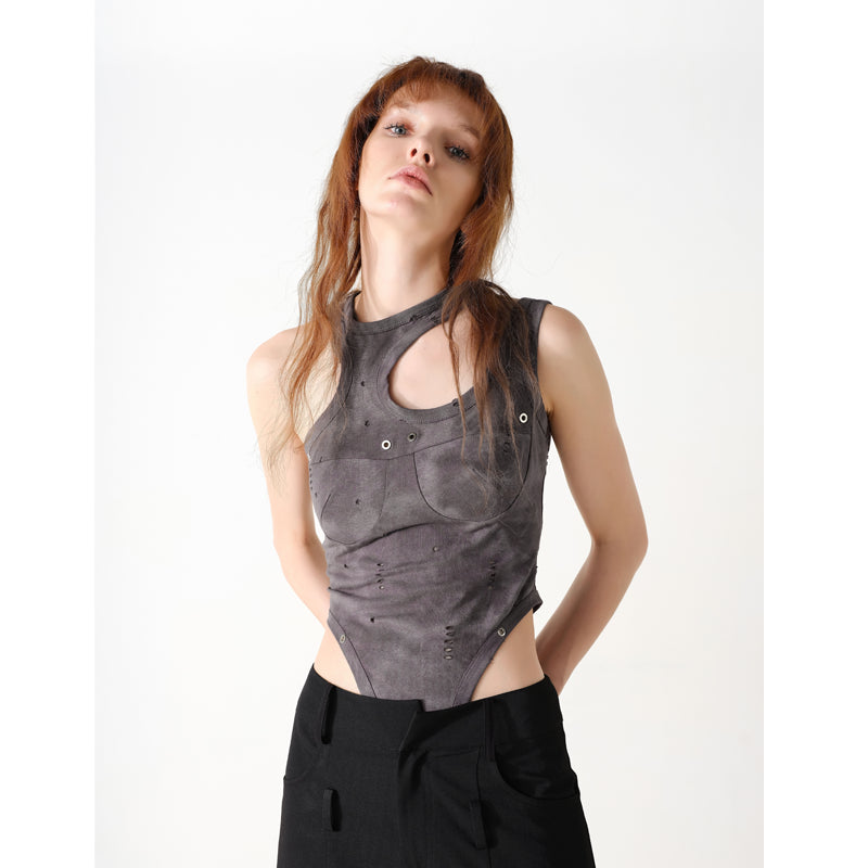 UpdateNN NORTH NODE Cropped High Waist Slim Fit Tee