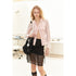 2th Desire Black Ruffle Blazer With Layered Tulle A Line Mini Skirt Set