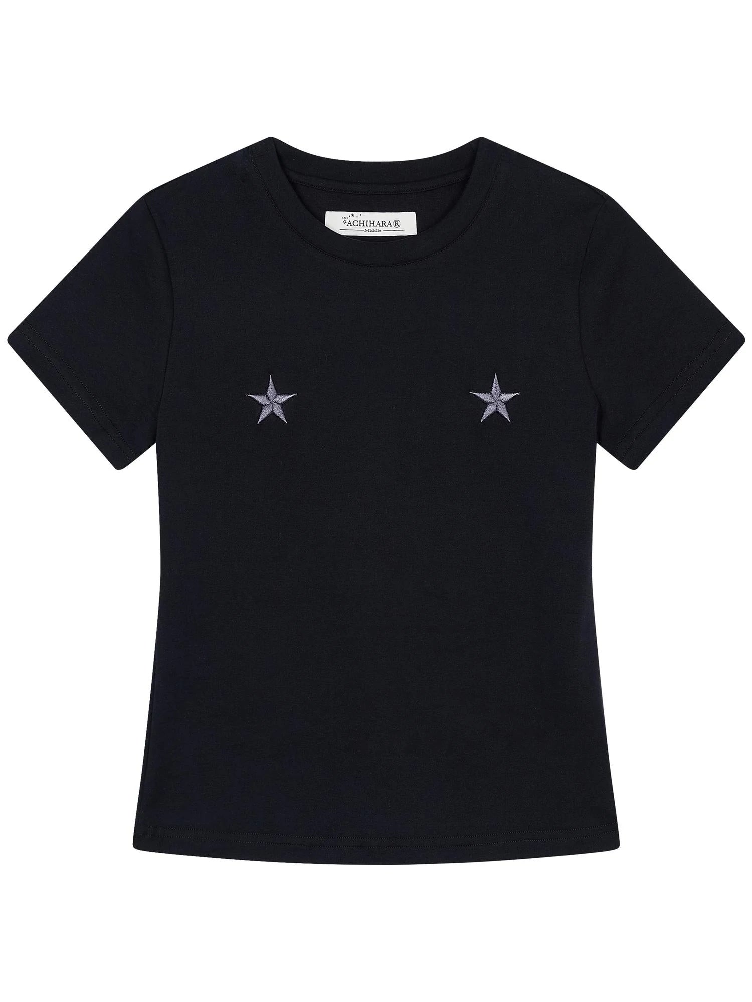 Sleepless Stars Embroidered Tee