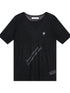 Sea Salt French Print Cropped Tee V-Neck T-Shirt Long-Sleeve