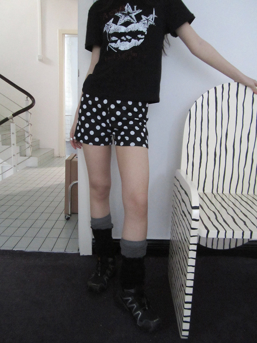 ang project Retro Polka Dot High Waisted Stretch Shorts