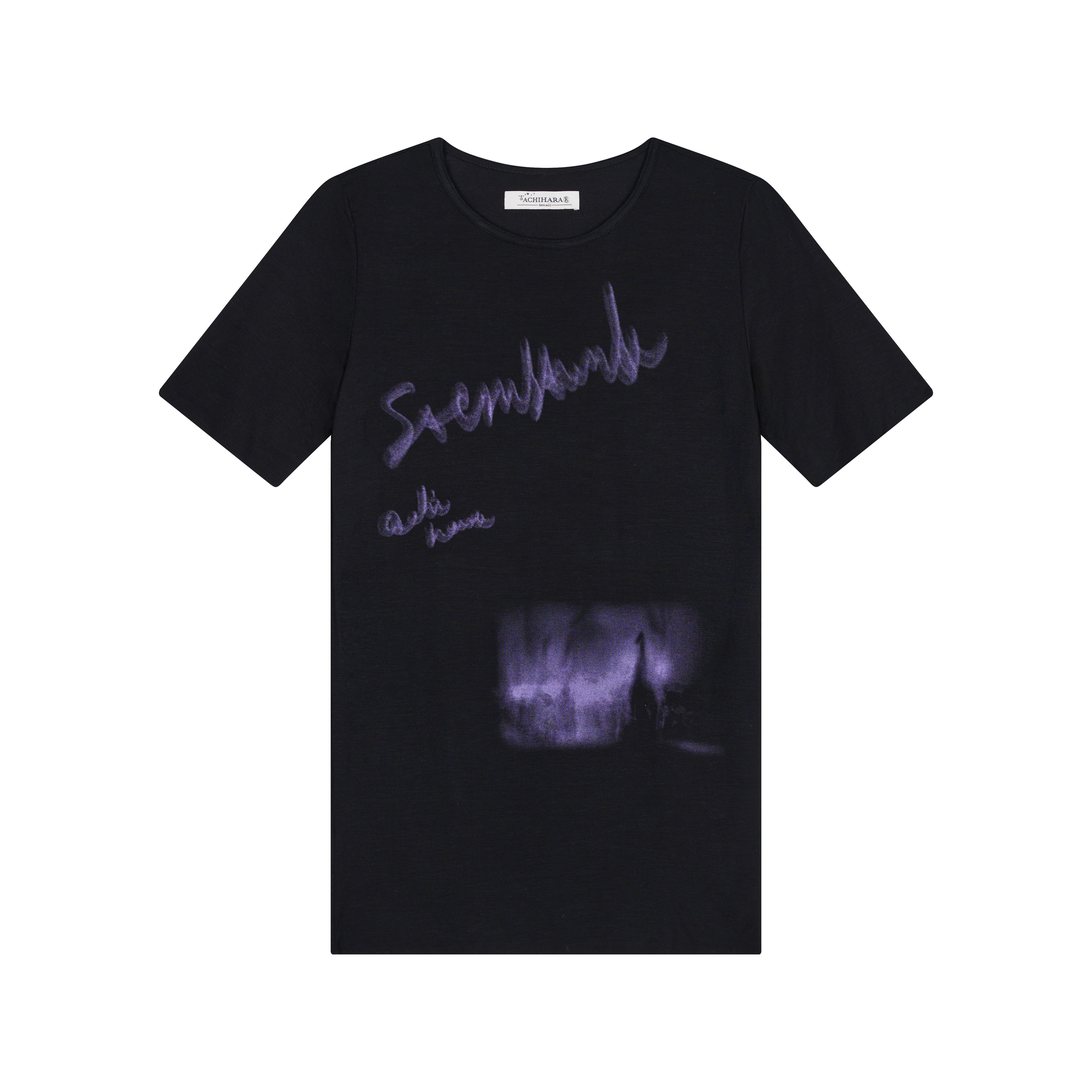 Achihara Jelly T Shirt 2025 Summer Slim Fit Women Top With Aurora Print