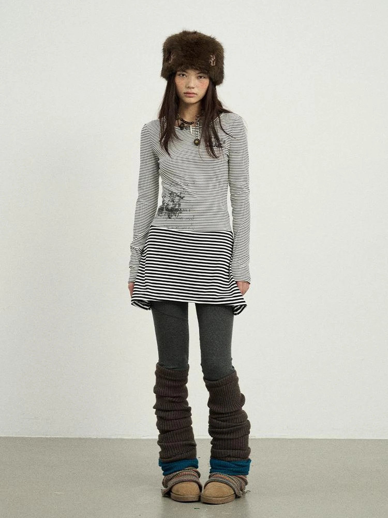 Black Love Striped Rock Dress