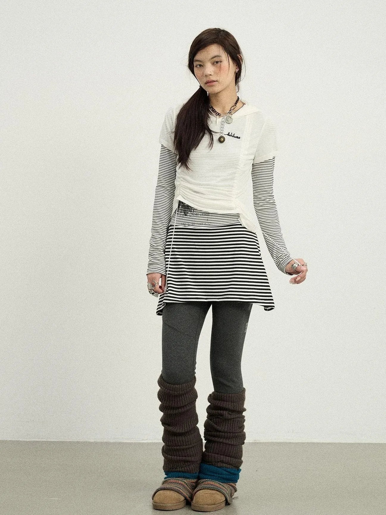 Black Love Striped Rock Dress