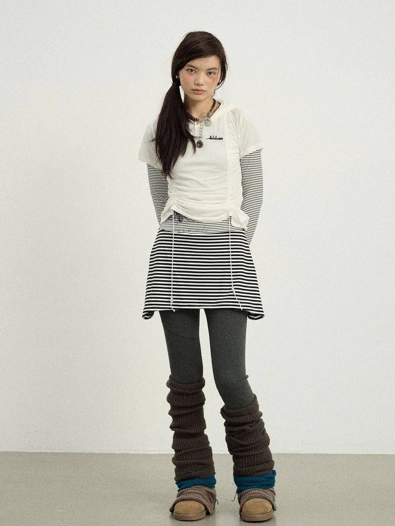 Black Love Striped Rock Dress