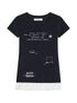 Time Bandage Floral Trim Tee
