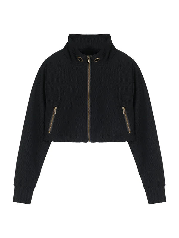 Sheer Mesh Long Sleeve Crop Sun Jacket