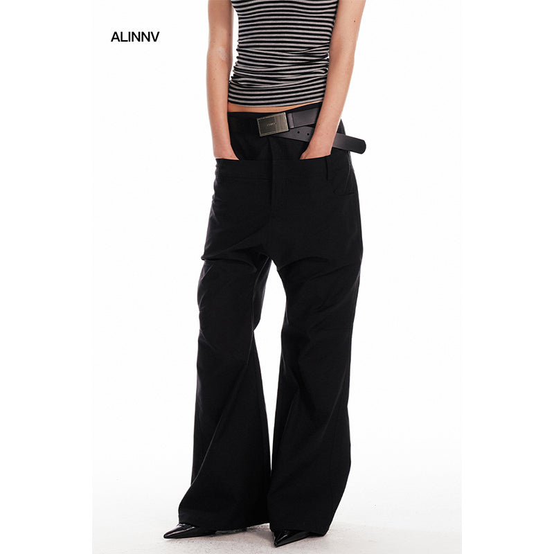 ALINNV STUDIO Low Waist Cargo Drop Crotch Pants