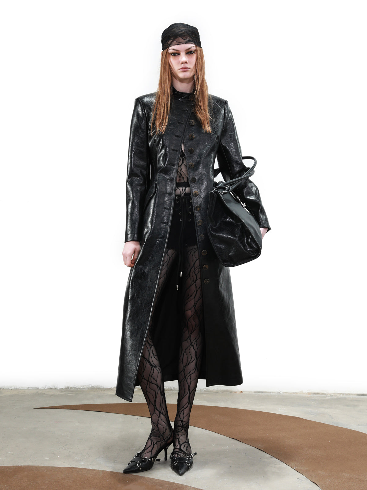 UpdateNN NORTH NODE Planetary Procession Long Trench Coat with Buttons