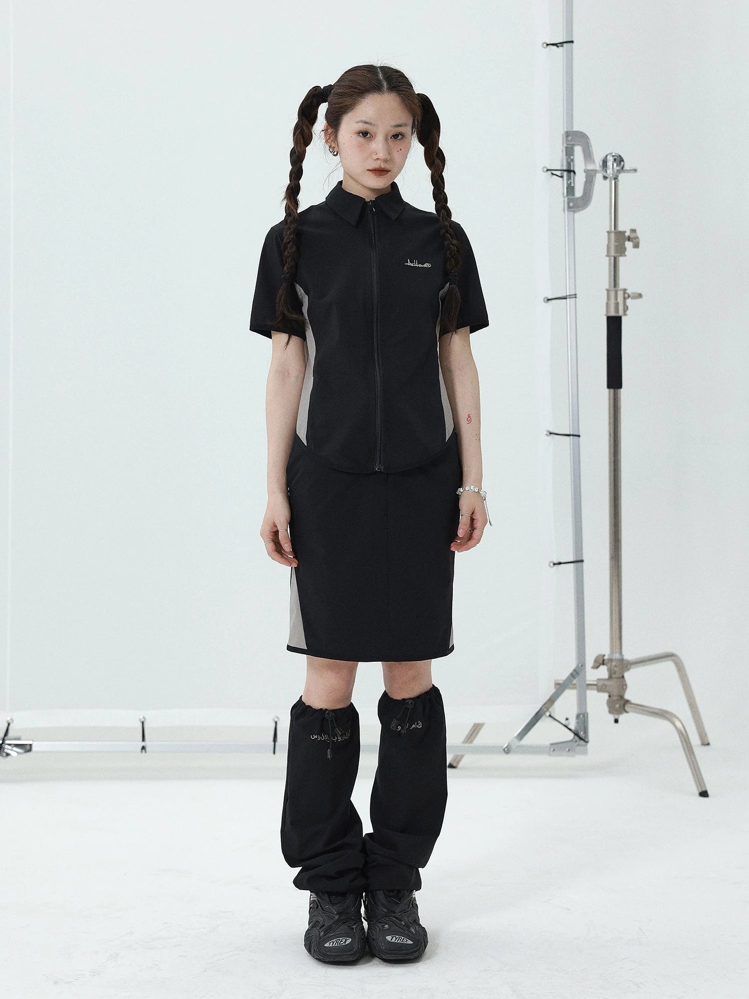 Women Short Sleeve Shirt And Skirt Set 2025 Summer
