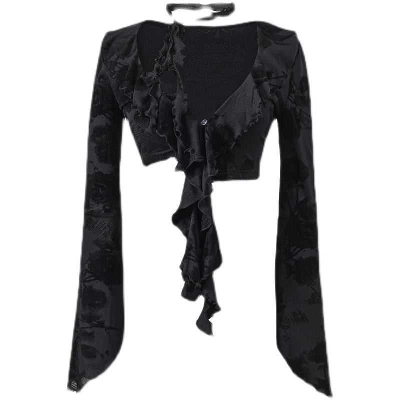 Update Anti Being General Black Rose Strapless Slip Dress Set