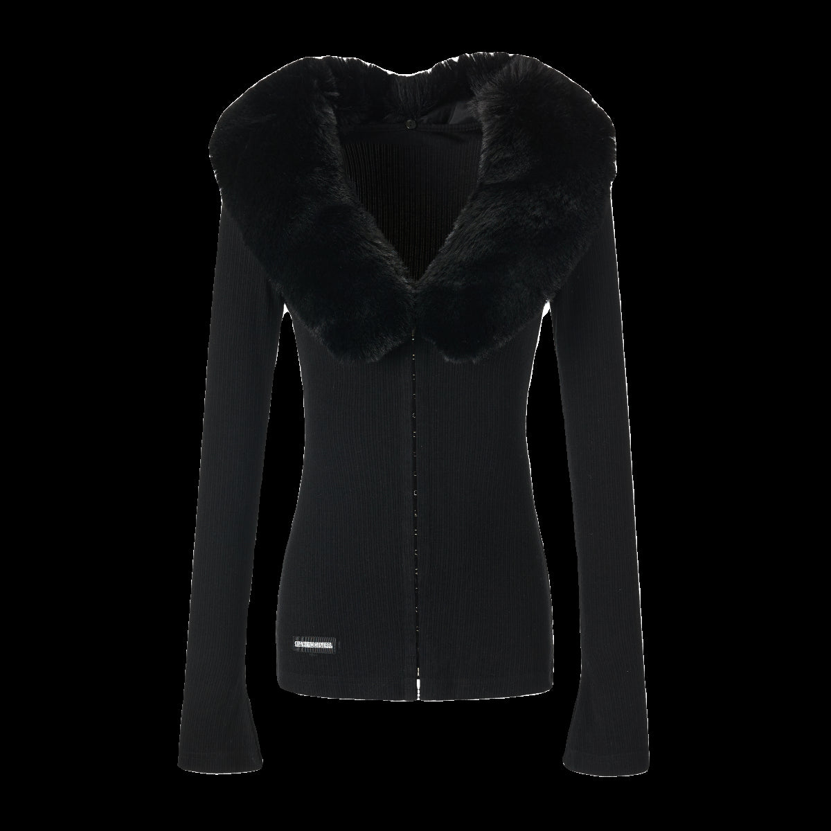 Update Anti Being General Faux Fur Collar Knit Set Edgy Two Piece Outfit