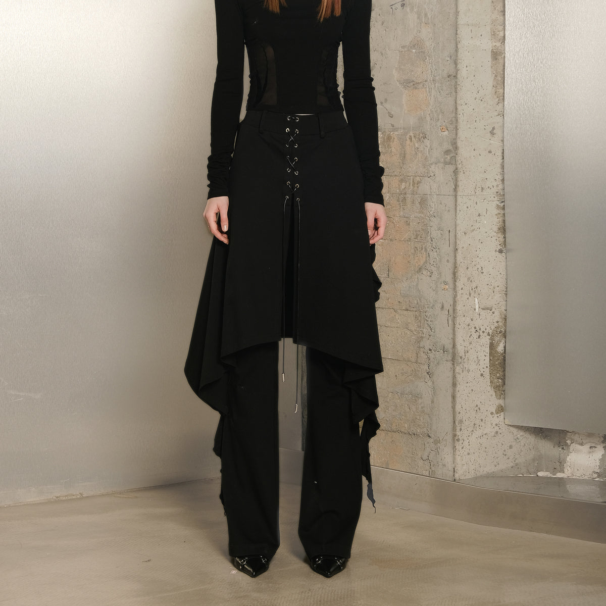 UpdateNN NORTH NODE Pleated Knit Culotte Trousers