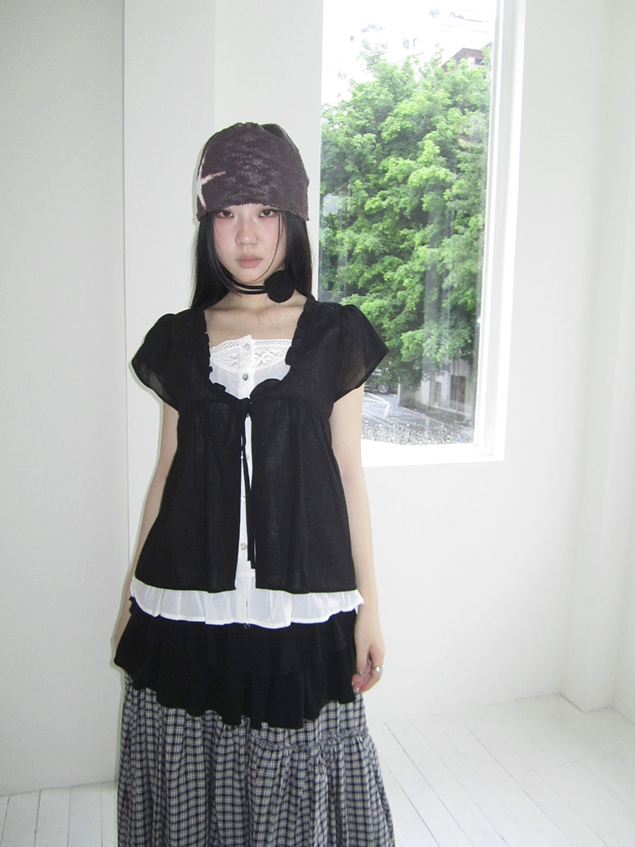 ang project Vintage Inspired Two Tone Short Sleeve Shirt