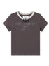 Explosion Color Block Ribbed Lettering Tee