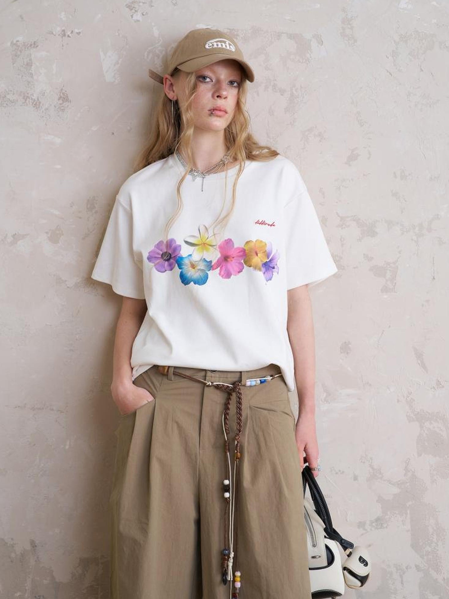 DIDDI MODA Blooming Floral Print Cotton Tee