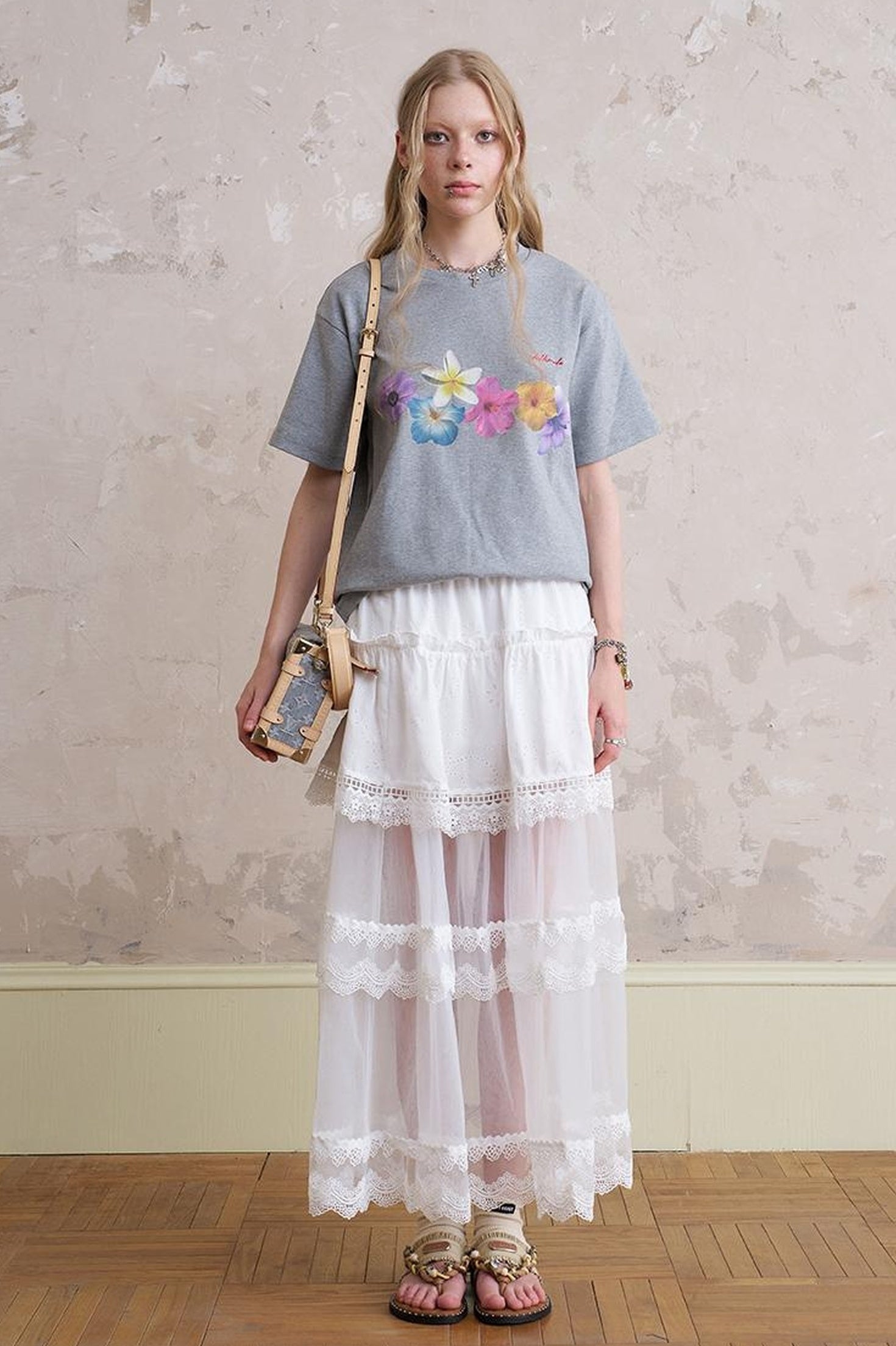 DIDDI MODA Blooming Floral Print Cotton Tee