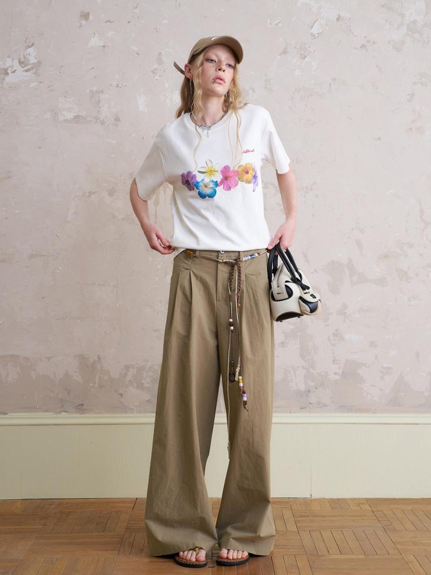 DIDDI MODA Blooming Floral Print Cotton Tee